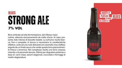 Birra artigianale Amber Strong Ale confezione da 12 bottiglie da 33 cl, Vol 7%