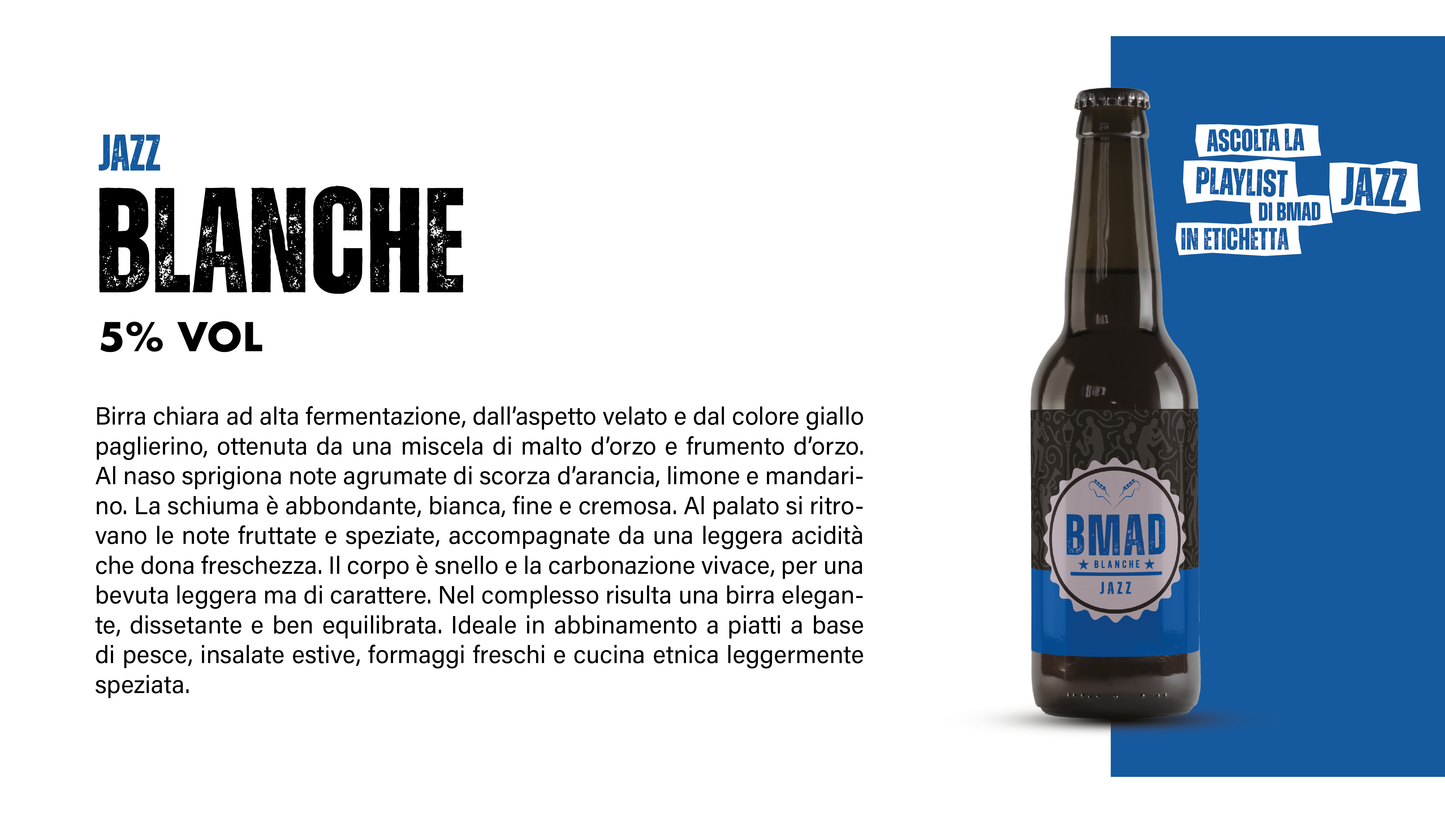 Bmad Blanche confezione da 6 bottiglie da 33 cl, Vol 6%
