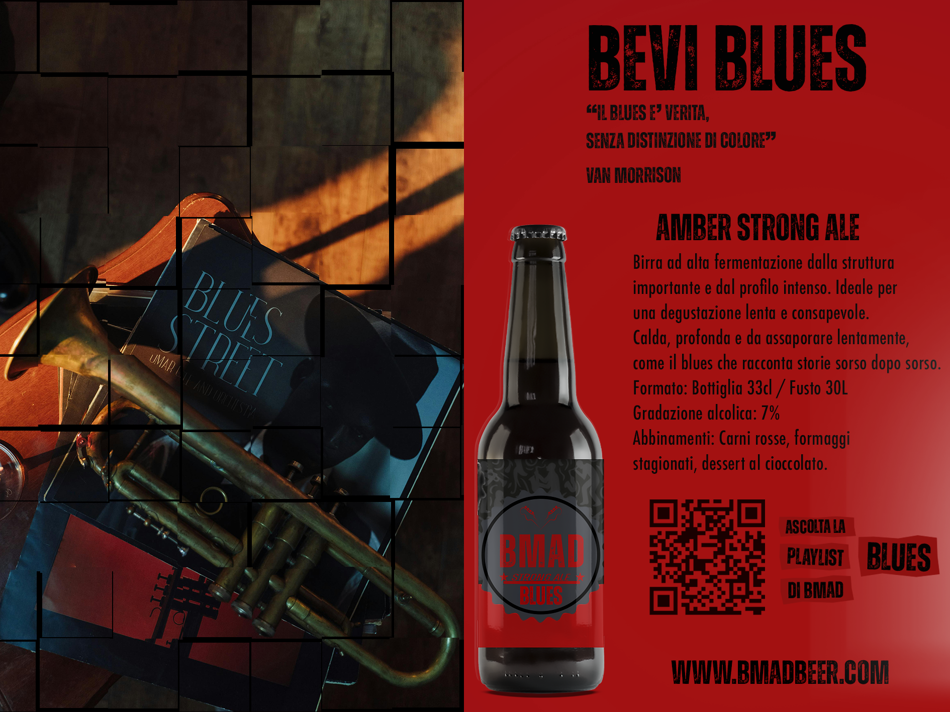 Bmad Amber Strong Ale confezione da 12 bottiglie da 33 cl, Vol 7%