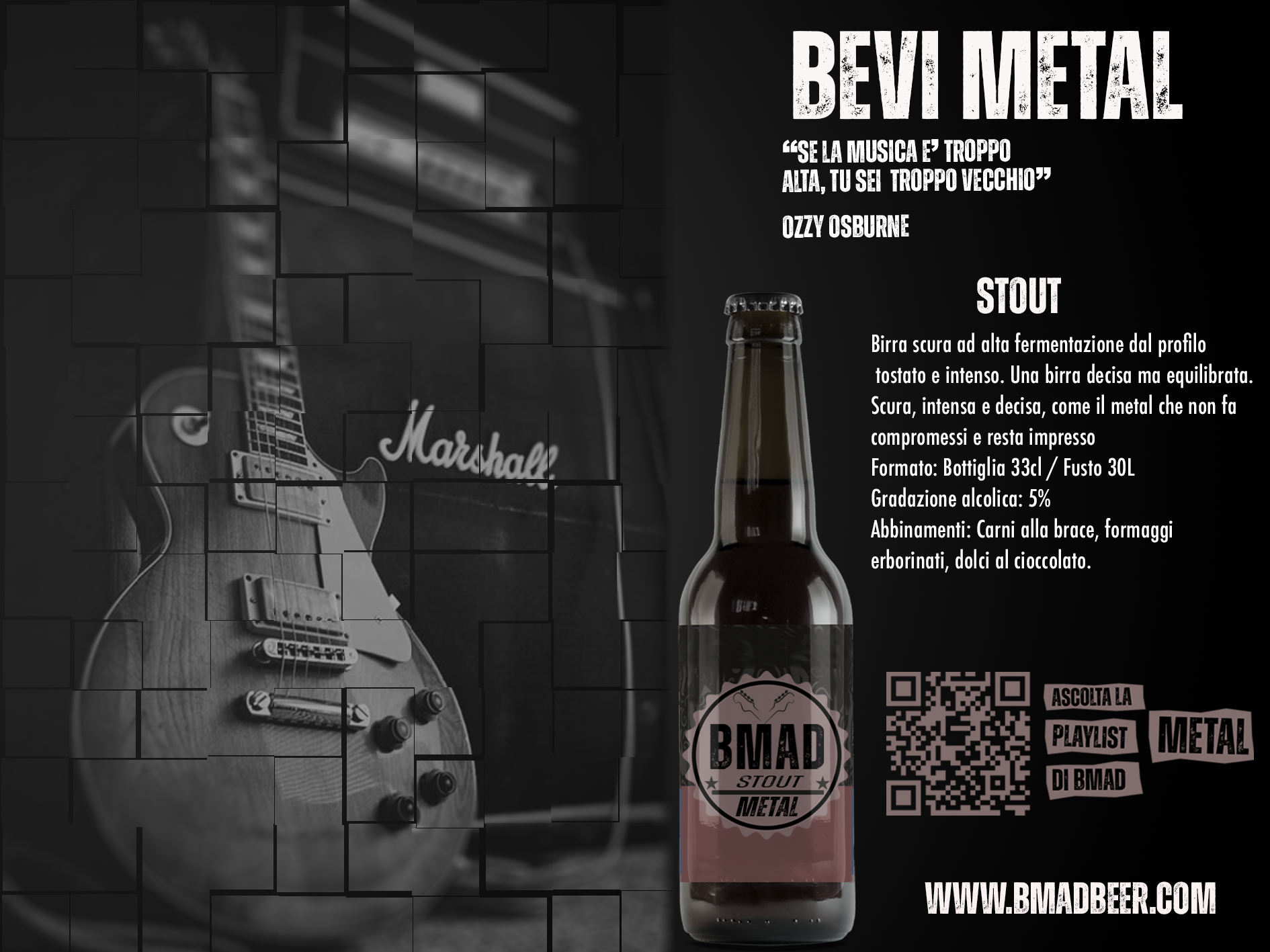 Bmad Stout, confezione da 12 bottiglie da 33Cl, 6% Vol